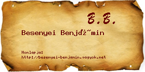 Besenyei Benjámin névjegykártya