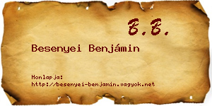 Besenyei Benjámin névjegykártya