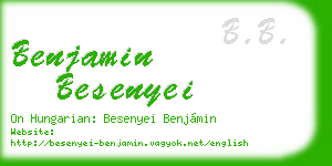 benjamin besenyei business card